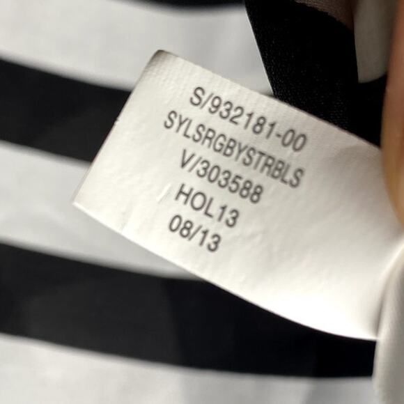 Banana Republic Black & White Striped Button Down Shirt - Picture 14 of 14